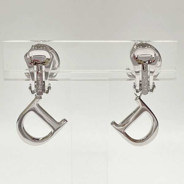 Christian Dior Vintage CD Logo Swing Metal Women's Earrings Silver [Used A/Good Condition] 20433659