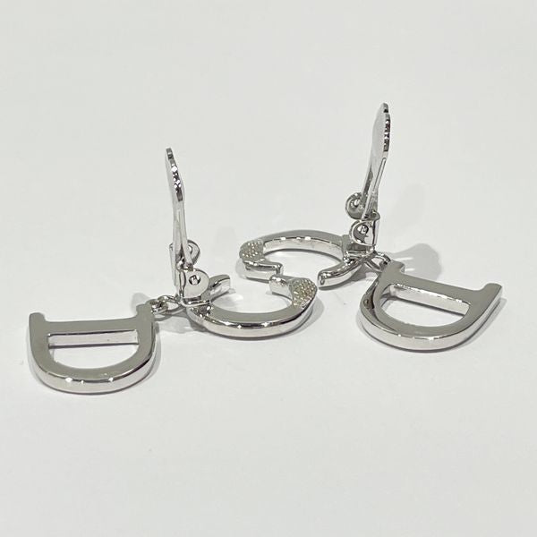 Christian Dior Vintage CD Logo Swing Metal Women's Earrings Silver [Used A/Good Condition] 20433659