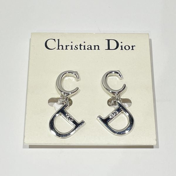 Christian Dior クリスチャンディオール ヴィンテージ CDロゴ スイング メタル レディース イヤリング シルバー 【中古A/美品】 20433659