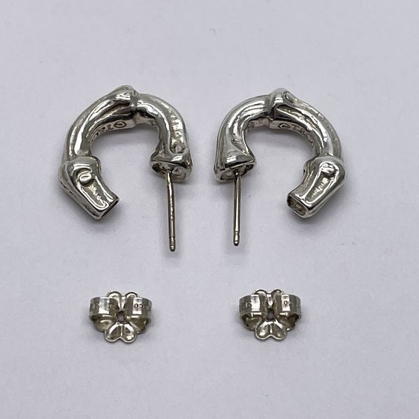 TIFFANY&amp;Co. Tiffany Bamboo Hoop Silver 925 Women's Earrings Silver [Used B/Standard] 20433663