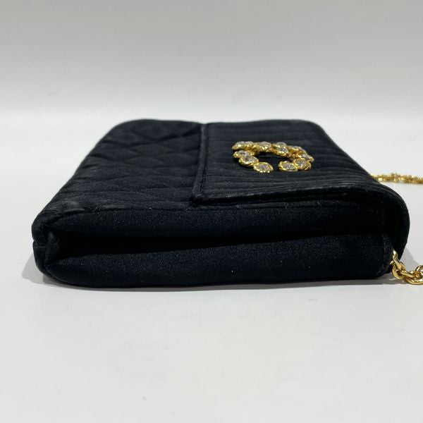 CHANEL Rare Matelasse Mademoiselle Coco Mark Bijou Mini Chain Vintage Shoulder Bag Satin Ladies [Used B] 20231018