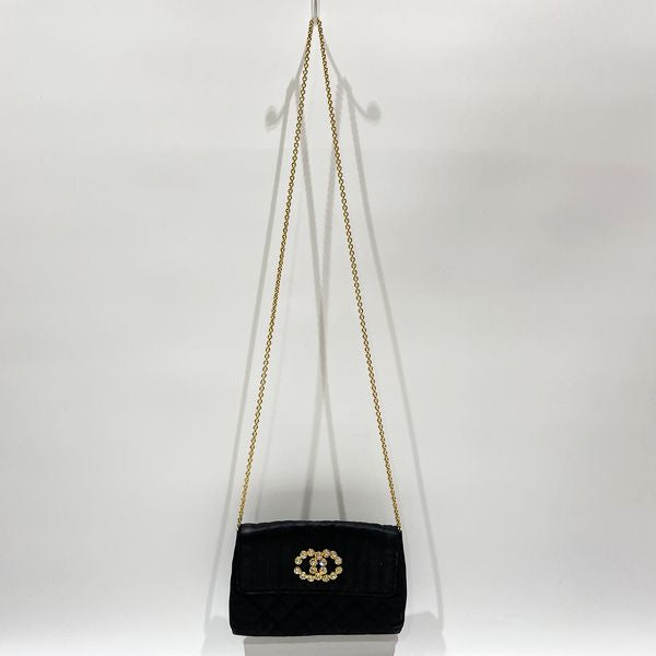 Buy [Used] Chanel Satin Matelasse Cocomark Chain Shoulder Bag