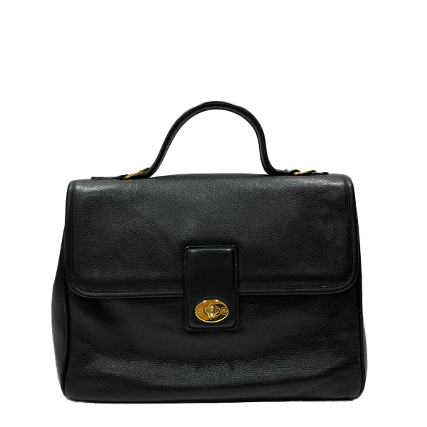 GUCCI（グッチ） ターンロック トップハンドル 000.101.0274 ヴィンテージ ハンドバッグ レザー レディース 【中古AB】 20231020