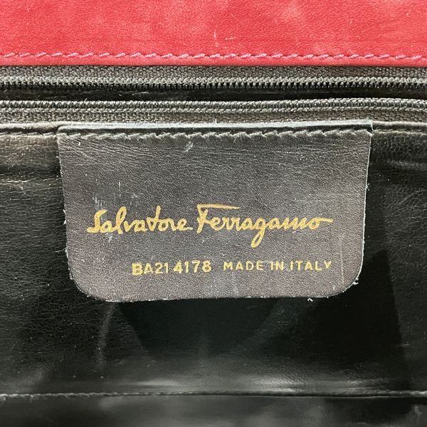 Salvatore Ferragamo（サルヴァトーレフェラガモ） ヴァラ リボン 2WAY ヴィンテージ ハンドバッグ スウェード/レザー レディース 【中古B】 20231019