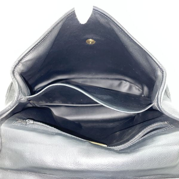 Christian Dior CD Logo Oval Plate Top Handle Vintage Handbag Leather Women's [Used AB] 20231020