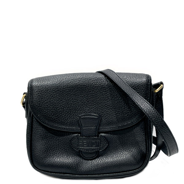 FENDI Vintage Logo Crossbody Women's Shoulder Bag Black [Used AB/Slightly Used] 20434295
