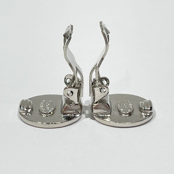 CHANEL Vintage Logo Round 98P Metal Women's Earrings Silver [Used B/Standard] 20434309