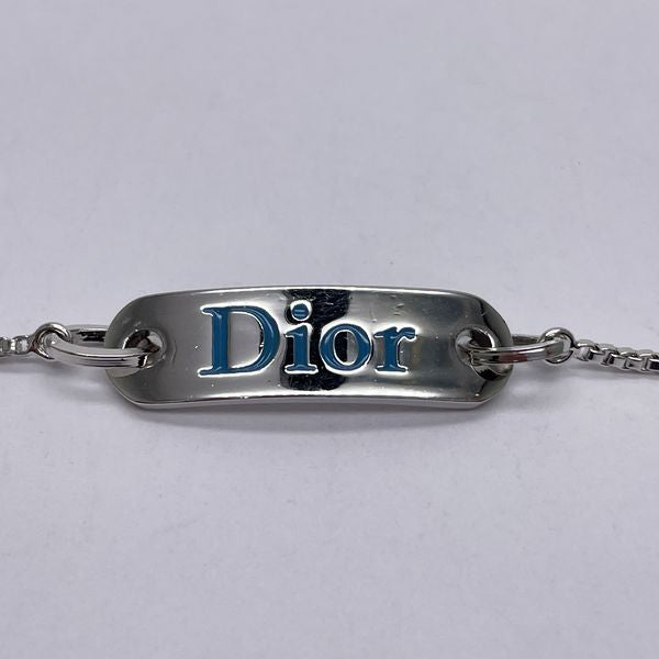 Christian Dior(クリスチャンディオール) ロゴ プレート チェーン ヴィンテージ ブレスレット メタル レディース【中古AB】20231024
