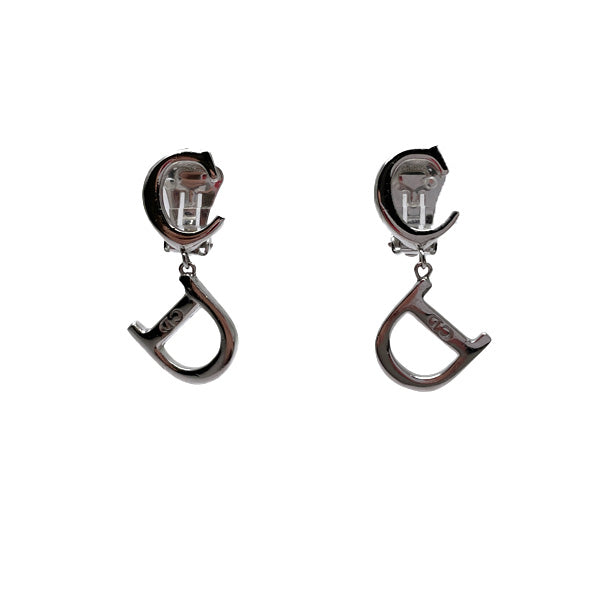 Christian Dior CD Logo Swing Vintage Earrings Metal Women's [Used B] 20231017