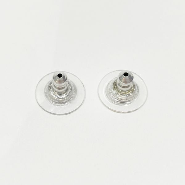 Christian Dior D Logo Heart Cadena Key Chain Stud Swing Vintage Earrings Metal Women's [Used AB] 20231104