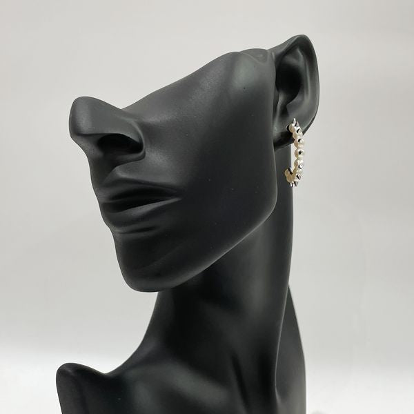 TASAKI Danger Tribe Pearl Approx. 4mm Hoop Earrings K18 White Gold/White Pearl Women's [Used A] 20231013