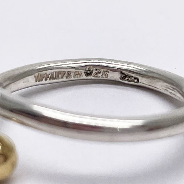 TIFFANY&amp;Co. Love Knot No. 8 Ring Silver 925/K18 Yellow Gold Women's [Used B] 20231121