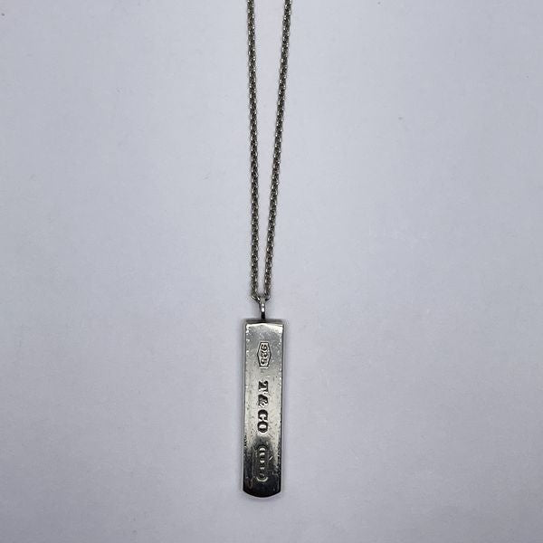 TIFFANY&amp;Co. 1837 Plate Bar Tag Necklace Silver 925 Women's [Used B] 20231019