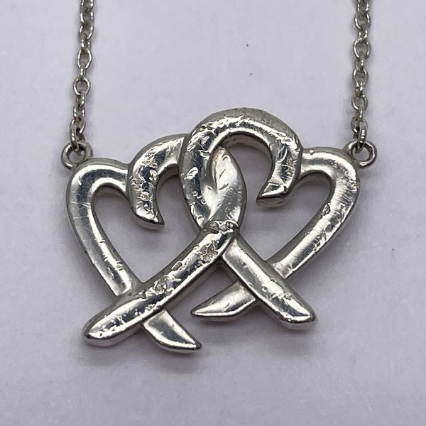 TIFFANY&amp;Co. Paloma Picasso Double Loving Heart Necklace Silver 925 [Used B] 20231104