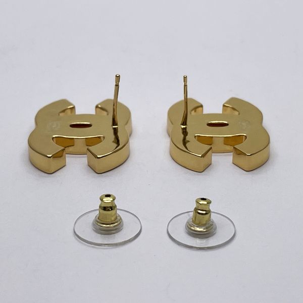 CHANEL Cocomark Lip Swing Chain B23A GP Rhinestone Women's Earrings Gold  [Used A/Good Condition] 20434408