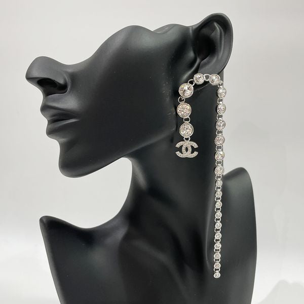 CHANEL Cocomark Bijou Drop B23S Earrings Metal/Rhinestone Women's [Used A] 20231013