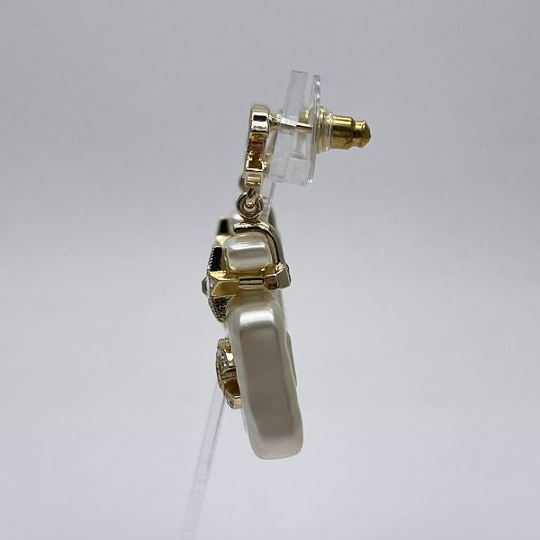 CHANEL Cocomark Star Perfume Bottle Swing B23S Earrings GP/Rhinestone Women's [Used A] 20231013