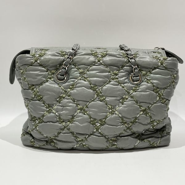 CHANEL Paris Visence Coco Mark Quilted Chain SV Hardware Women's Shoulder Bag Green [Used AB/Slightly Used] 20434422