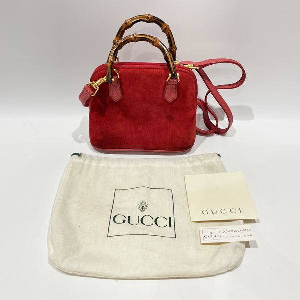 GUCCI 古驰 Vintage Bamboo 2WAY 迷你女士手提包 007.2865.0231 红色 [二手 B/标准] 20434798