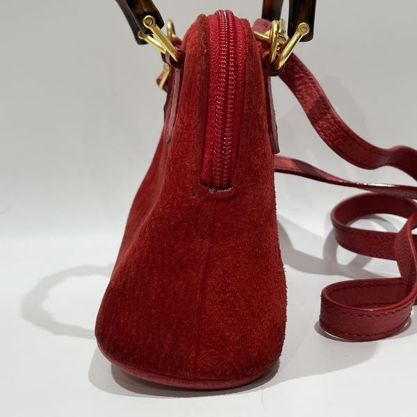 GUCCI Gucci Vintage Bamboo 2WAY Mini Ladies Handbag 007.2865.0231 Red [Used B/Standard] 20434798