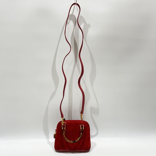 GUCCI Gucci Vintage Bamboo 2WAY Mini Ladies Handbag 007.2865.0231 Red [Used B/Standard] 20434798