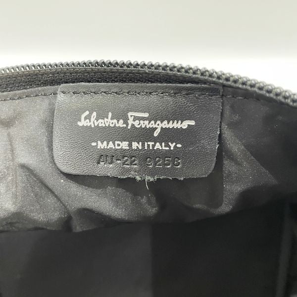 Salvatore Ferragamo Vintage Vara Ribbon 2WAY Vanity Women's Handbag Black [Used B/Standard] 20434807