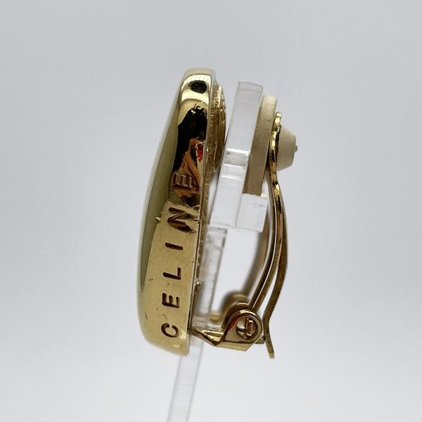 CELINE Logo Simple Vintage Earrings GP Women's [Used B] 20231024
