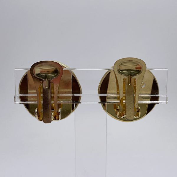 CELINE Macadam Triomphe Round Vintage Earrings GP Women's [Used B] 20231027