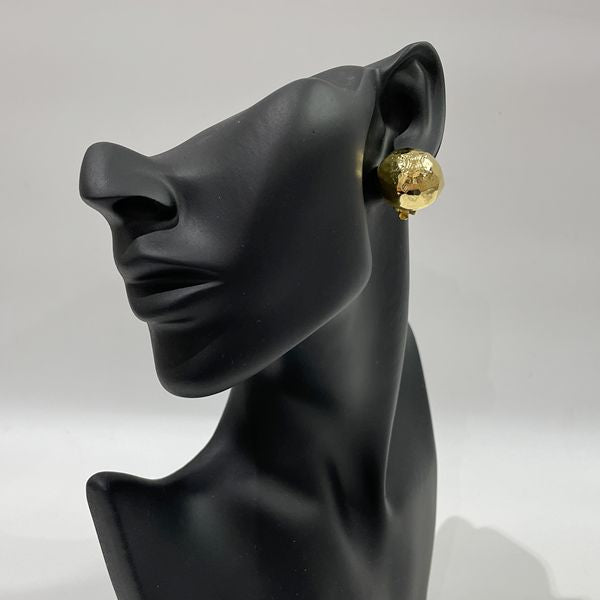 CELINE Macadam Triomphe Round Vintage Earrings GP Women's [Used B] 20231027