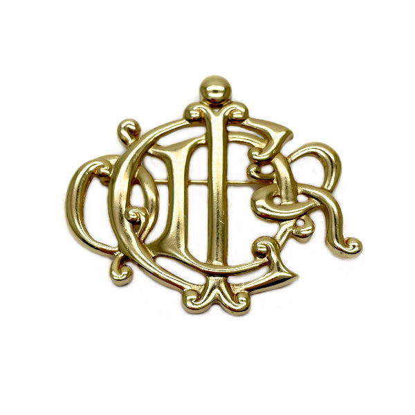 Christian Dior(クリスチャンディオール) ロゴ エンブレム ヴィンテージ ブローチ GP レディース【中古B】20231024