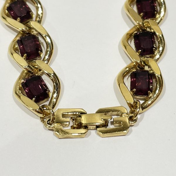 GIVENCHY Colored Stone Bijou Chain Vintage Choker GP Women's [Used B] 20231016