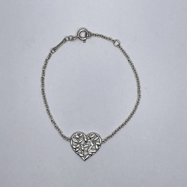 TIFFANY&amp;Co. Paloma Picasso Olive Leaf Heart Bracelet Silver 925 Women's [Used AB] 20231019