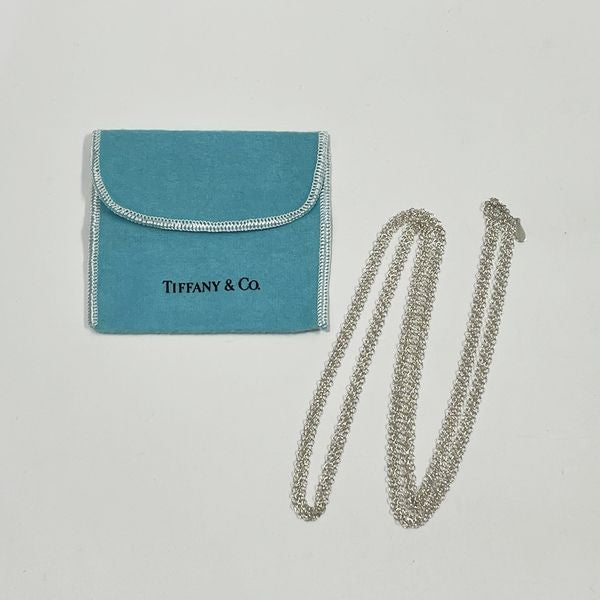 TIFFANY&amp;Co. Elsa Peretti Mesh Chain Long Necklace 925 Silver Women's [Used AB] 20231019