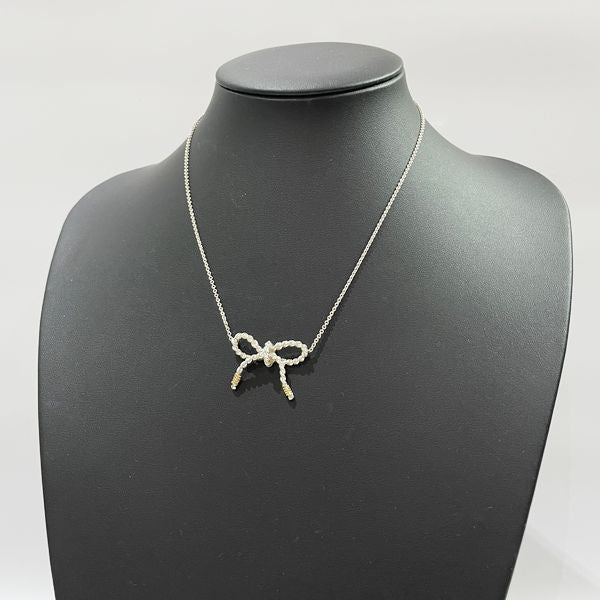 TIFFANY&amp;Co. Twist Ribbon Vintage Necklace Silver 925/K18 Yellow Gold Women's [Used AB] 20231019