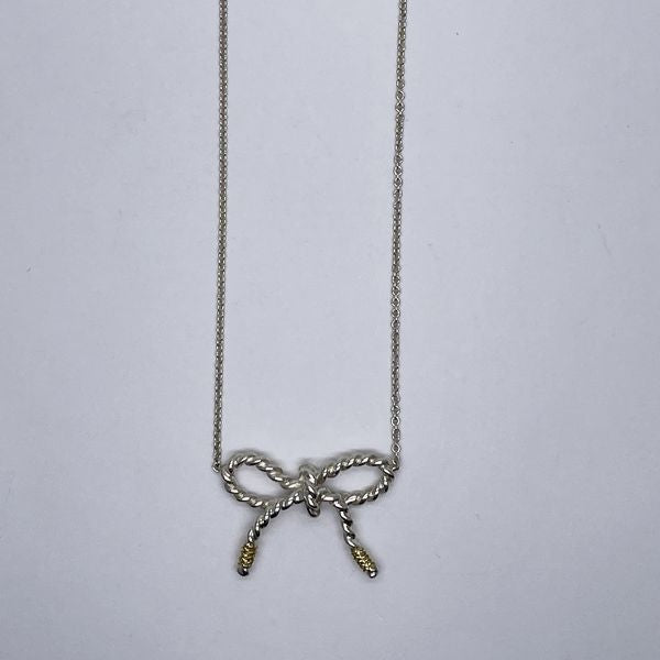 TIFFANY&amp;Co. Twist Ribbon Vintage Necklace Silver 925/K18 Yellow Gold Women's [Used AB] 20231019