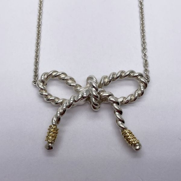 ●A179 used tiffany&Co. ribbon necklace