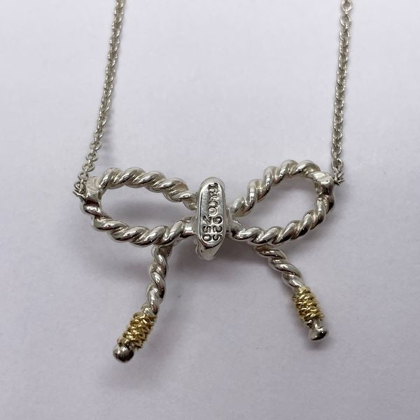 TIFFANY&amp;Co. Twist Ribbon Vintage Necklace Silver 925/K18 Yellow Gold Women's [Used AB] 20231019