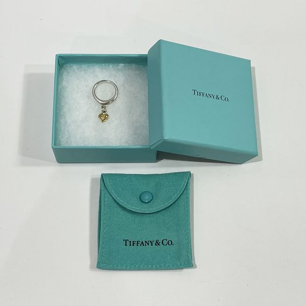 TIFFANY&amp;Co. Heart Lock Cadena Charm Size 12.5 Ring Silver 925/K18 Yellow Gold Women's [Used B] 20231019