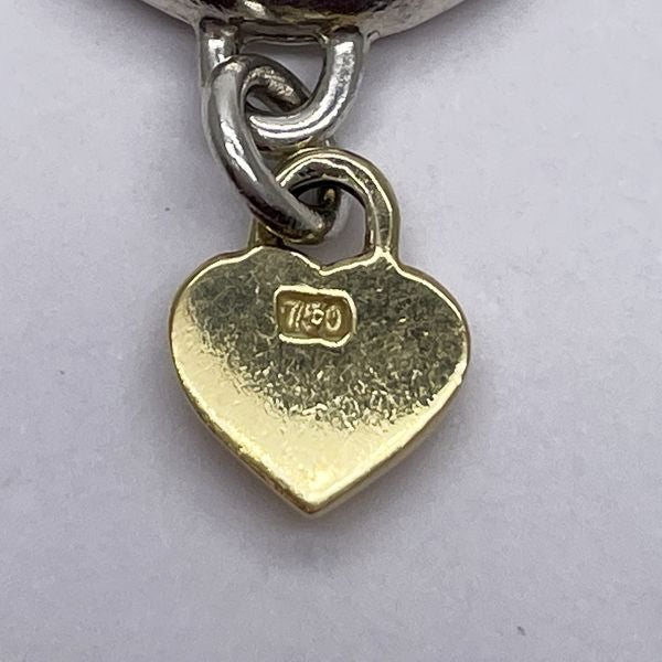 TIFFANY&amp;Co. Heart Lock Cadena Charm Size 12.5 Ring Silver 925/K18 Yellow Gold Women's [Used B] 20231019