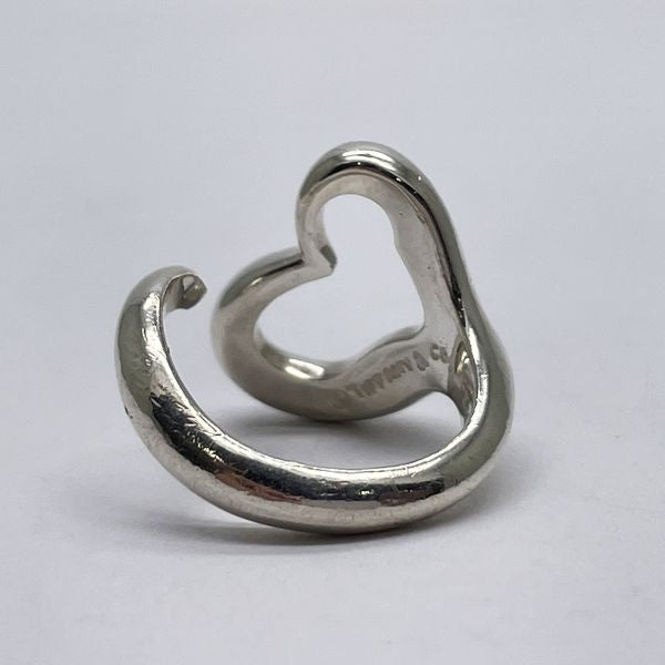 TIFFANY&amp;Co. Elsa Peretti Open Heart No. 8 Ring Silver 925 Women's [Used B] 20231019