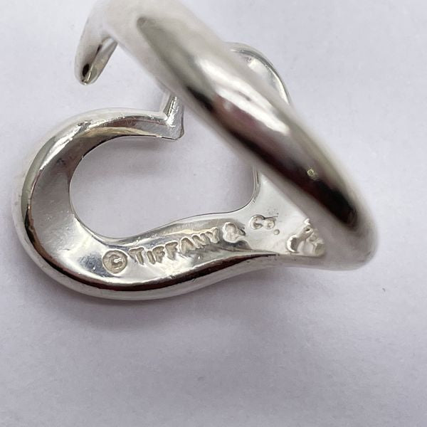 TIFFANY&amp;Co. Elsa Peretti Open Heart No. 8 Ring Silver 925 Women's [Used B] 20231019