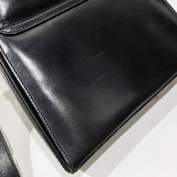 CELINE（セリーヌ） サークルロゴ 台形型 斜め掛け ヴィンテージ ショルダーバッグ レザー レディース 【中古B】 20231020