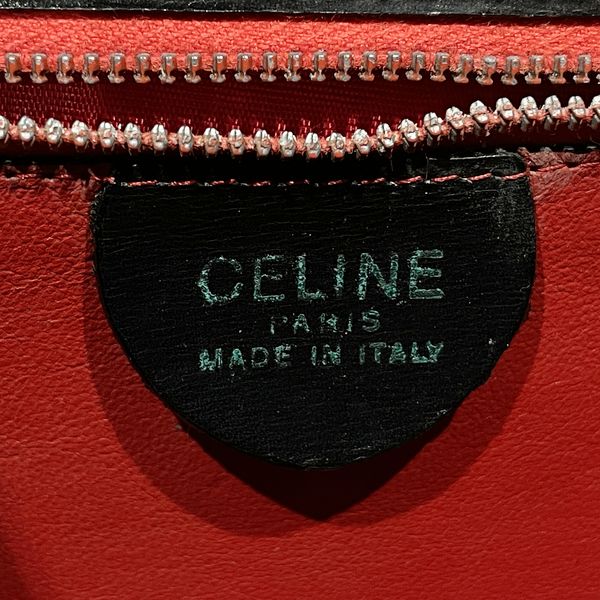 CELINE Circle Logo Trapezoid Crossbody Vintage Shoulder Bag Leather Women's [Used B] 20231020