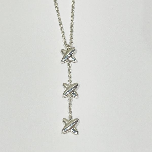 TIFFANY&amp;Co. Signature Triple Drop Necklace Silver 925 Women's [Used AB] 20231025