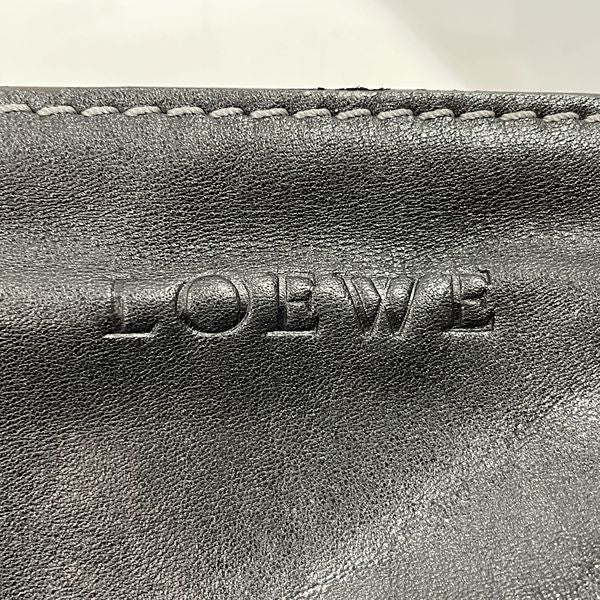 LOEWE Logo Big Button Big Stitch Crossbody Vintage Shoulder Bag Leather Women's [Used B] 20231030