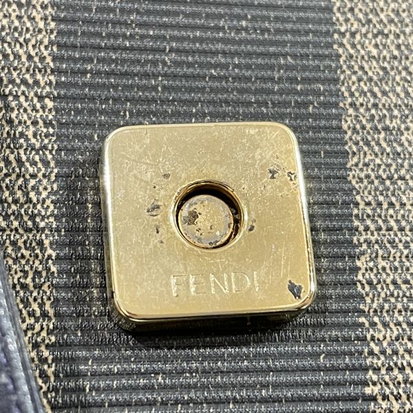 FENDI(フェンディ) ペカン ストライプ ヴィンテージ リュック・デイパック PVC/レザー レディース【中古B】20231030
