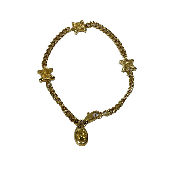 CELINE Macadam Triomphe Chain Vintage Bracelet GP Women's [Used B] 20231028