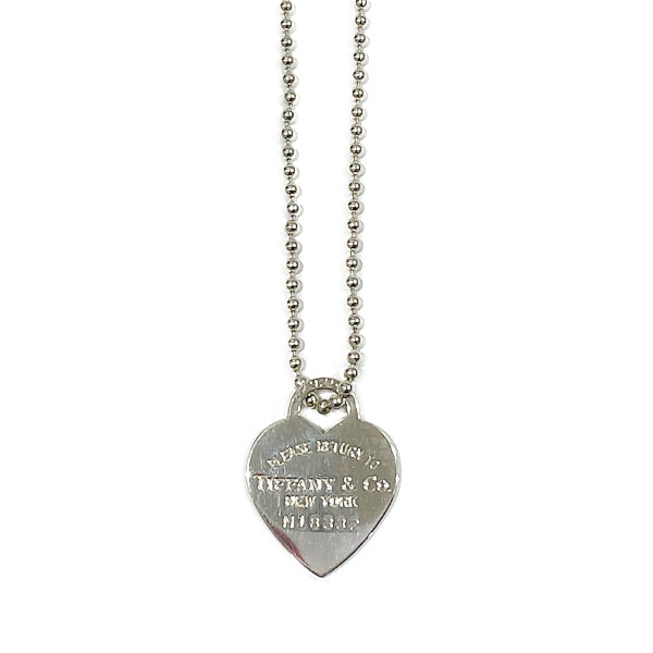 TIFFANY&amp;Co. Return to Tiffany Heart Tag Long Ball Chain Necklace Silver 925 Women's [Used AB] 20231024