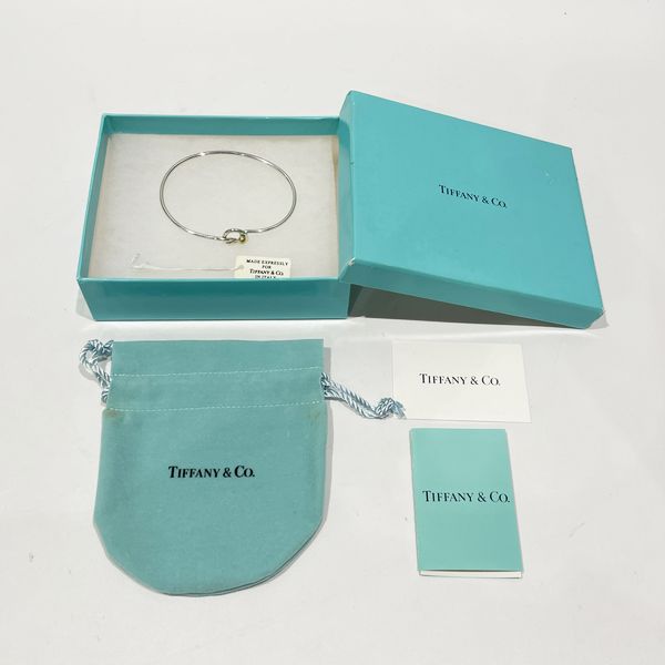 TIFFANY&amp;Co. Love Knot Bangle Silver 925/K18 Yellow Gold Women's [Used AB] 20231024