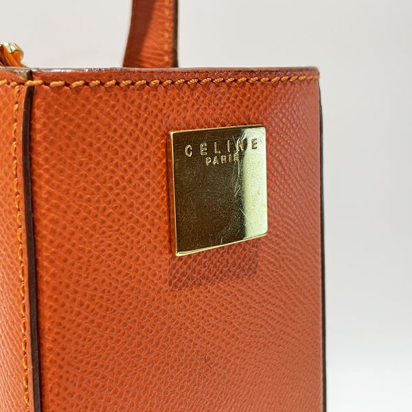 CELINE Side Logo Plate Square 2WAY Vintage Handbag Leather Women's [Used B] 20231025